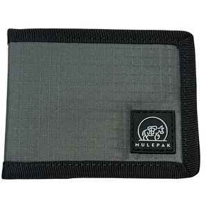 Mulepak Bifold Wallet‎ Gray Nylon Billfold ID Window Credit Card Holder Men